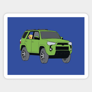 GREEN 4RUNNER WITH DOG Magnet